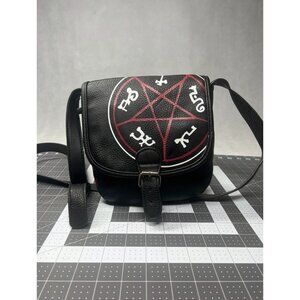 Supernatural Demon Trap Crossbody Saddle Bag  - Black Faux Leather With Adjustab